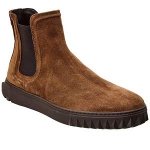 NWB Salvatore Ferragamo Brown Talos Suede Chelsea Boots size 7.5/women 9.5